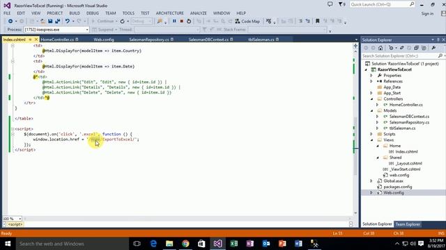 Generate Excel files using Razor View in MVC смотреть онлайн