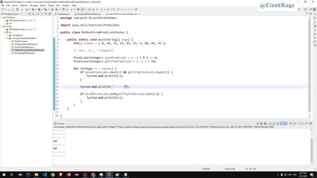 Java 8 - Tutorial - 21. Hands on with Mulitple Predicate and Methods of Predicate-2 |#cloudraga смотреть онлайн