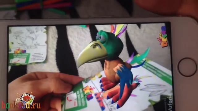 Дополненая реальность Живая раскраска попугай смотреть онлайн