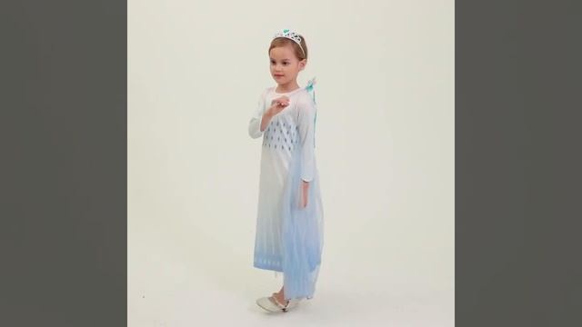 Белое платье принцессы эльзы из 2 предметов карнавальный костюм снежной королевы длинное для девоче смотреть онлайн