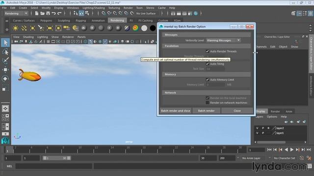 106. Пакетный рендеринг. Курс Maya для начинающих. Урок №106 смотреть онлайн