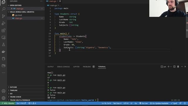 Golang - Maps and Structs смотреть онлайн