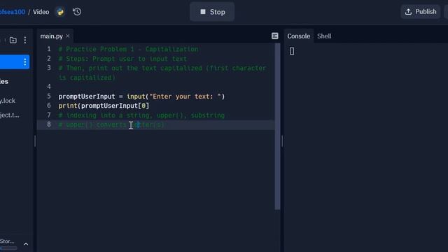 Capitalization Practice Problem - Basics of Python - Chroniva смотреть онлайн