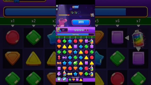 Прохождение Solo Challenge Score Rally Crazy Columns 7300 | Match Masters смотреть онлайн