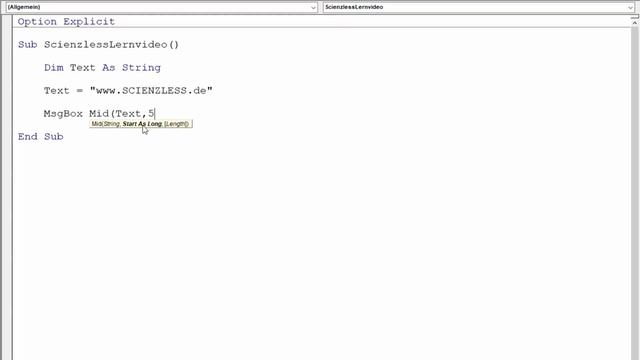 Excel VBA Mid Funktion [Alle Excel VBA Befehle] смотреть онлайн