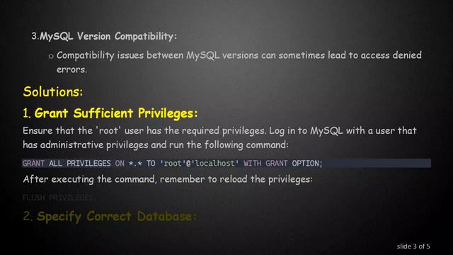 Troubleshooting MySQL Error #1044: Access Denied for User 'root'@'localhost' смотреть онлайн