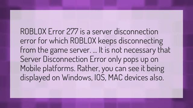 What is error code 277 Roblox? смотреть онлайн