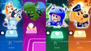 Bluey Bingo 🆚 Gummy Bear 🆚 Oddbods 🆚 Sheriff Labrador   Tiles Hop EDM Rush🎶   Who Is Best🎯