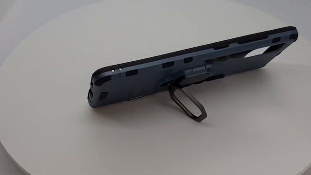 8766. Синий противоударный чехол Iron с автомобильным магнитным держателем для Samsung Galaxy A51 смотреть онлайн