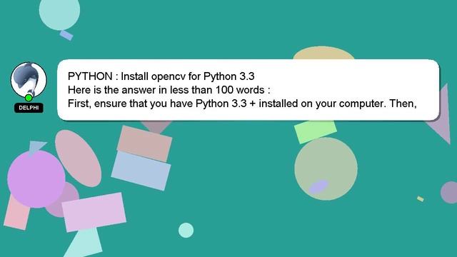 PYTHON : Install opencv for Python 3.3 смотреть онлайн