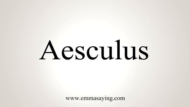 How To Say Aesculus смотреть онлайн