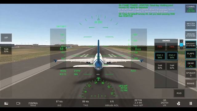 RFS Real Flight Simulator - Tutorial: TAKEOFF from RUNWAY смотреть онлайн