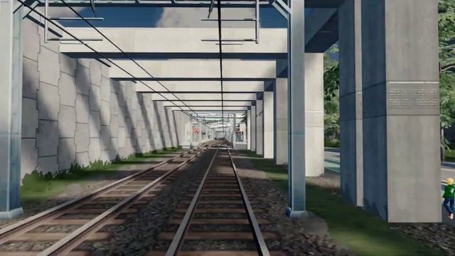 First-person semi-sunken train ride | Cities: Skylines смотреть онлайн