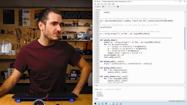 How to Use WS2812B RGB LEDs with Raspberry Pi Pico (using MicroPython) смотреть онлайн