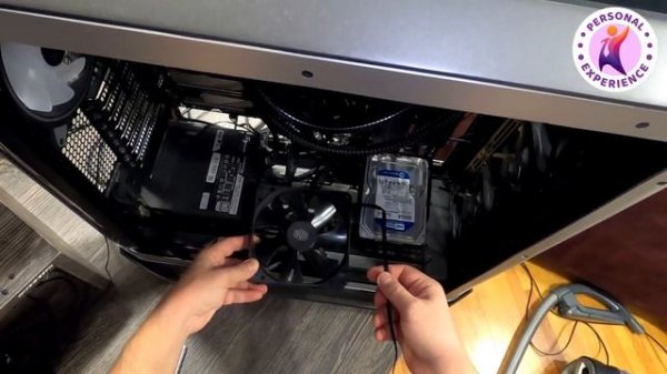 Установка куллера в нижнюю часть корпуса Cooler Master Cosmos C700M /4K