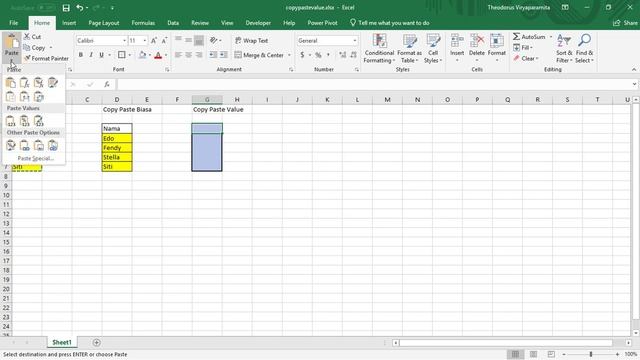Tutorial Excel Bahasa Indonesia - Excel Copy Paste Value смотреть онлайн