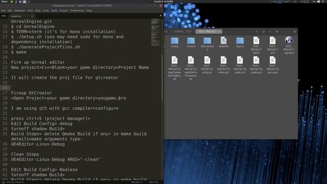 Unreal Engine with C++ and QTCreator in Ubuntu Debain Linux Tutorial смотреть онлайн