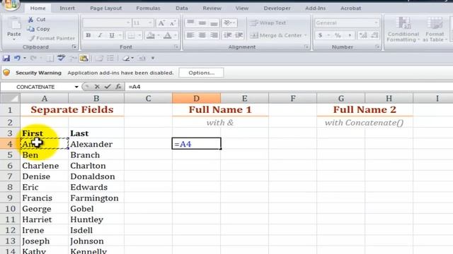 How to Work With Text Functions in Excel смотреть онлайн
