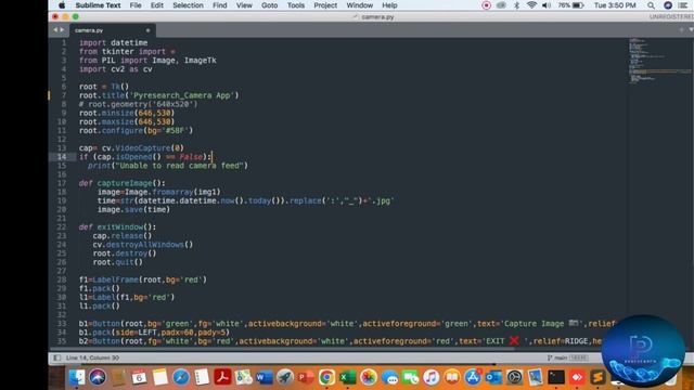 Make Camera App using Tkinter and OpenCV in Python смотреть онлайн