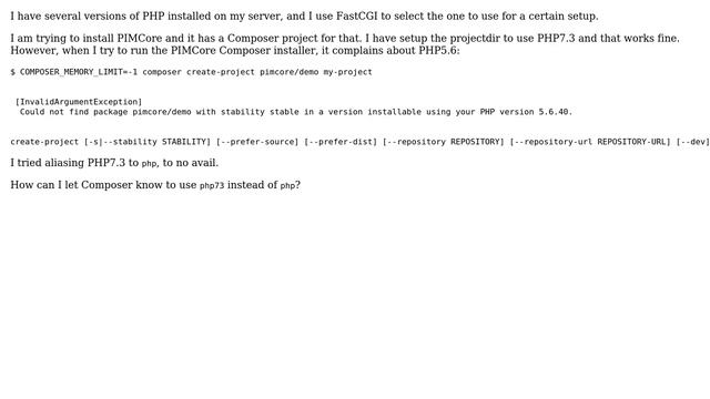 How to point composer to the right PHP version? смотреть онлайн