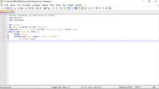 Count Frequency of Each Word in a File with Perl смотреть онлайн