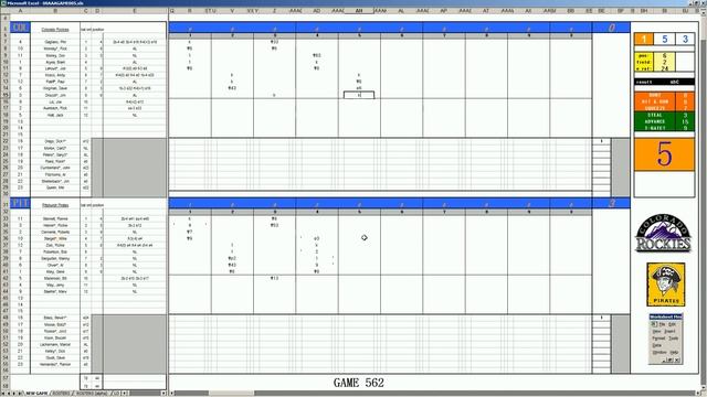 Strat-O-Matic Baseball EXCEL 1970-73 = Game 562 Rockies at Pirates смотреть онлайн