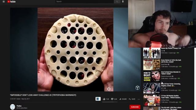 Guy With Severe Trypophobia Reacts To Trypophobia Trigger Video.. смотреть онлайн