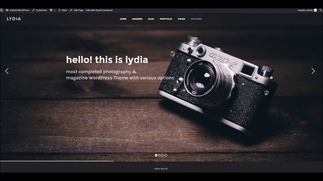 Lydia WordPress Theme - Using Visual Composer смотреть онлайн