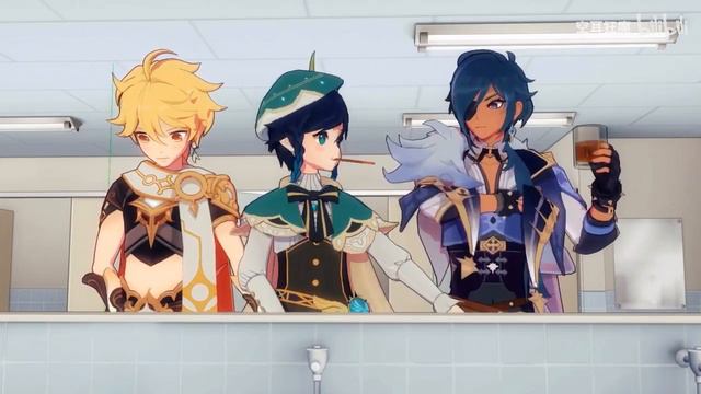 This is what boys do in the restroom? - Genshin Impact смотреть онлайн