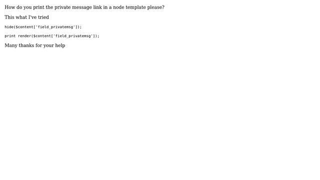 Drupal: Create send user private message link in a node template content type смотреть онлайн