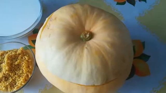 Пшенная каша с изюмом в тыквенном горшочке смотреть онлайн