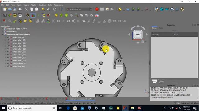 FreeCAD mecanum wheel design part-3 смотреть онлайн