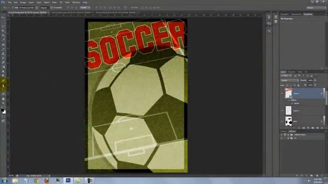 Photoshop Tutorial: How to Design a Custom, Soccer, Football Poster смотреть онлайн