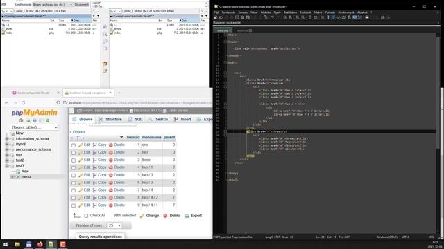 CSS menu from MYSQL - PHP tutorial смотреть онлайн