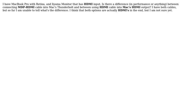 Apple: Mini DisplayPort to HDMI cable vs HDMI to HDMI смотреть онлайн