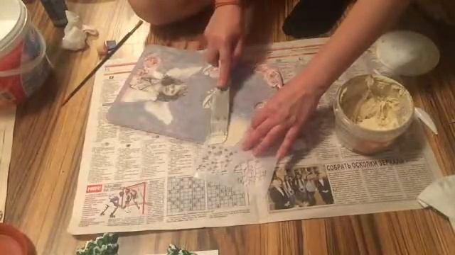 «Ангел» Декупаж разделочной доски смотреть онлайн