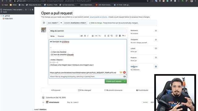 Git e Github para Sobrevivência #04: Issues, PullRequests, Templates e features legais do Github смотреть онлайн