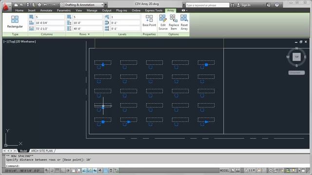 AutoCAD 2012: First Look at Rectangular Arrays смотреть онлайн