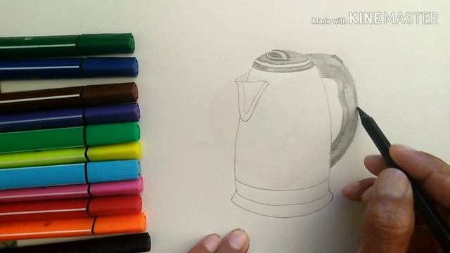 КАК НАРИСОВАТЬ ЭЛЕКТРИЧЕСКИЙ ЧАЙНИК/HOW TO DRAW/ELEKTR CHOYNAK RASM CHIZISH/СУРОТ ТАРТУУ/СУРЕТ САЛУ смотреть онлайн