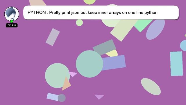 PYTHON : Pretty print json but keep inner arrays on one line python смотреть онлайн