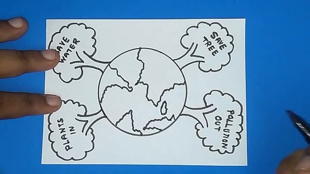 How to draw Save Tree Poster Easy | Save Earth drawing for kids смотреть онлайн