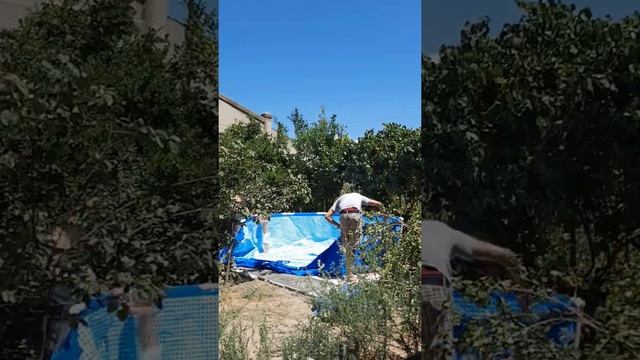 сборка бассейна Intex 305 на 76 басейн интекс  обзор сборка