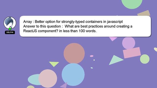 Array : Better option for strongly-typed containers in javascript смотреть онлайн