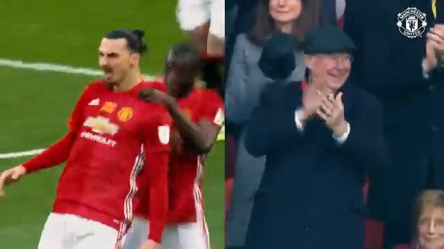 Празднование Сэра Алекса Фергюсона гола Ибрагимовича смотреть онлайн