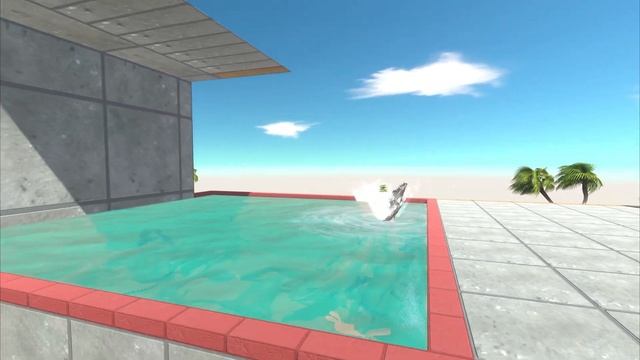 Monsters Jump Over The Mosasaurus Pool - Animal Revolt Battle Simulator смотреть онлайн