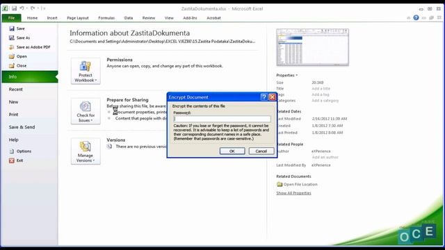 Kako šifrom zaštititi excelov dokument (Excel 2010) смотреть онлайн