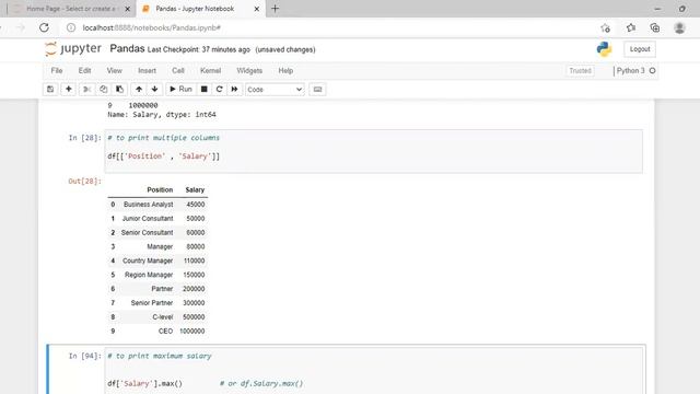 Python-Pandas || Hands-on || Columns basics in Pandas || || Lecture -2 смотреть онлайн