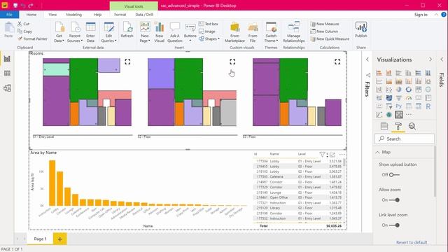 Custom Power BI Visual - Space Plan Viewer смотреть онлайн