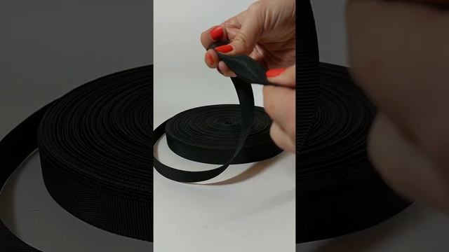 Тесьма ременная окантовочная репс ширина 23 мм цвет чёрный Окантовка плотных тканей, сумок, рюкзако смотреть онлайн