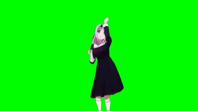 Футаж аниме танец хромакей Chika Fujiwara flex green screen смотреть онлайн